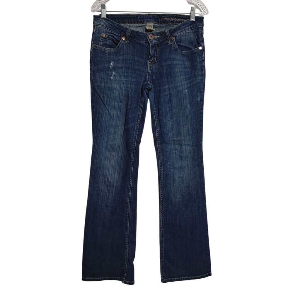 Y2K Arizona Favorite Bootcut Low Rise Distressed Jeans Size 9 90s Grunge Cowgirl